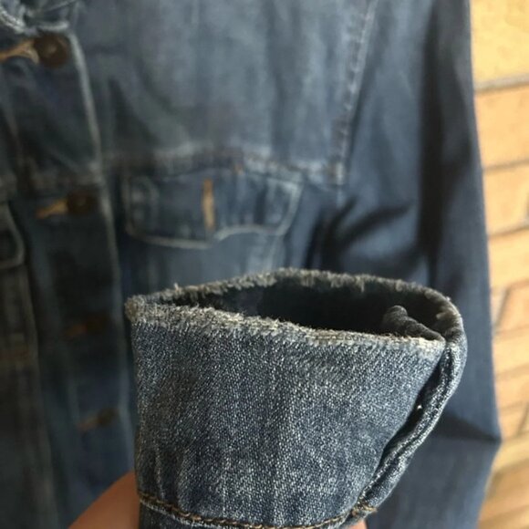 Paige Denim Women’s Trucker Distressed Jean Jacket Size Medium Junya Destructed - Picture 7 of 11